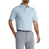 FootJoy ProDry Lisle 2-Color Stripe Sky Mens Golf Polo