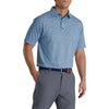 FootJoy Loop Print Lisle French Blue Mens Golf Polo