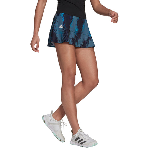 Adidas PB Printed Match Aqua Womens Tennis Skirt - SONIC AQUA 449/L