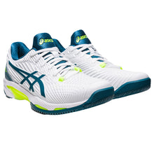 Load image into Gallery viewer, Asics Solution Speed FF 2 Mens Tennis Shoes - White/Rest Teal/D Medium/13.0
 - 16