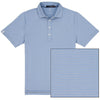 RLX Ralph Lauren Airflow Stripe Light Grey Heather Blue Lagoon Mens Golf Polo