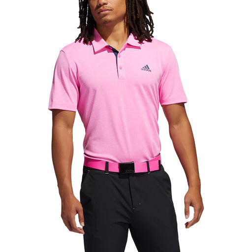 Adidas Advantage Novelty Heathered Mens Golf Polo - Screaming Pink/XXL