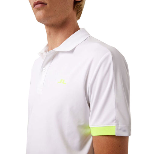 J. Lindeberg Rowland Slim Fit White Mens Golf Polo