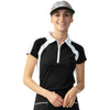 Daily Sports Roxa Black Womens Cap Sleeve Golf Polo