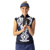 Daily Sports Malgo Navy Womens Cap Sleeve Golf Polo