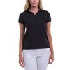 Fairway & Greene Claire Black Womens Golf Polo