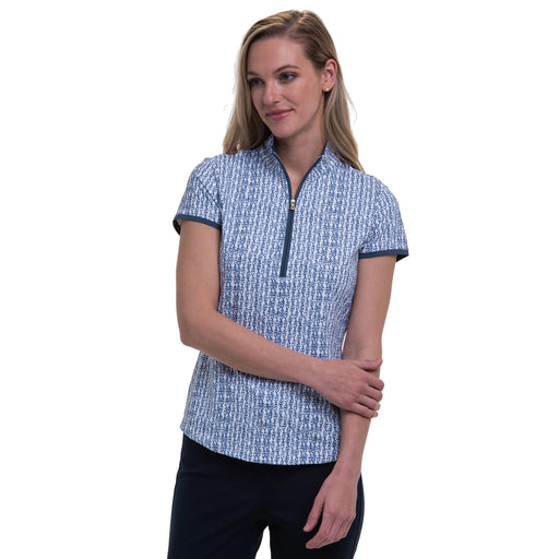 Fairway & Greene Maggie Zip Mock Womens Golf Polo