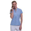 Fairway & Greene Kimmie Zip Mock Womens Golf Polo