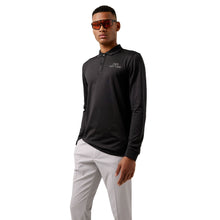 Load image into Gallery viewer, J. Lindeberg Bridge Regular Fit Mens LS Golf Polo - BK MELANGE 9992/L
 - 1