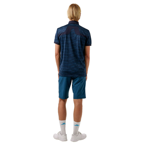 J. Lindeberg KV Print Reg Fit Blue Mens Golf Polo