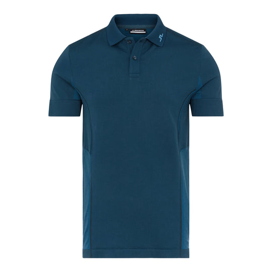 J. Lindeberg Al Majolica Blue Mens Golf Polo