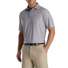 Load image into Gallery viewer, FootJoy Geometric Print Lisle Grey Mens Golf Polo
 - 1