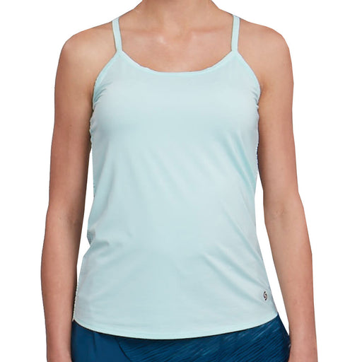 Cross Court Blue Abyss Crystal Wmn Tennis Tank Top - Crystal Waters/L