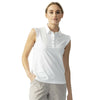 Daily Sports Amelie White Womens Sleeveless Golf Polo