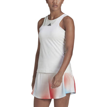 Load image into Gallery viewer, Adidas Aeroready Y-Tank Womens Tennis Tank Top - WHITE 100/L
 - 3