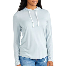 Load image into Gallery viewer, Free Fly Bamboo Lightweight Shore Blu Women Hoodie - BAY BLUE 404/L
 - 1