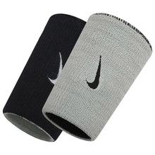 Load image into Gallery viewer, Nike DRI FIT Double-Wide Home and Away Wristbands - Black/Base Grey
 - 1