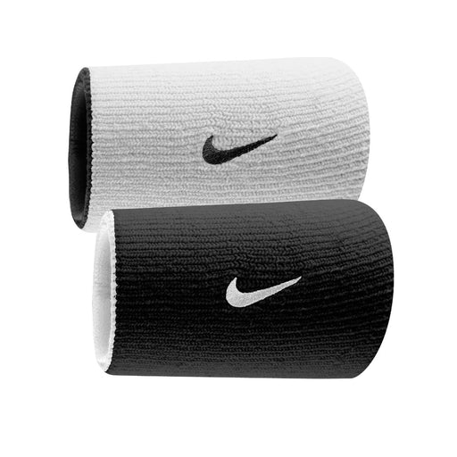 Nike DRI FIT Double-Wide Home and Away Wristbands - White/Black