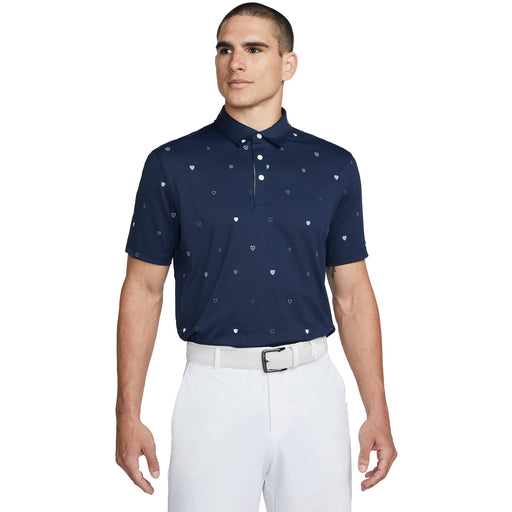 Nike Dri-FIT Player Heritage Print Mens Golf Polo - OBSIDIAN 451/XXL