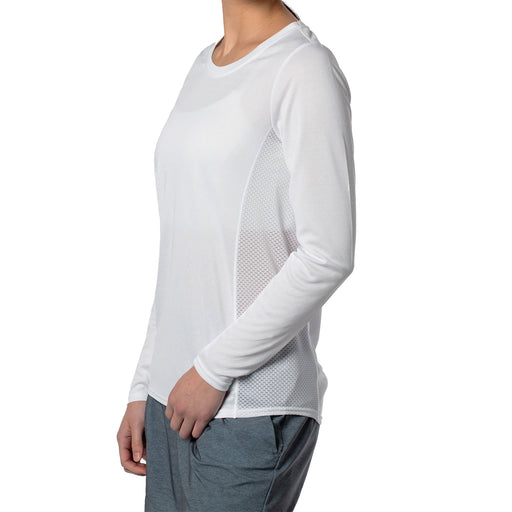Baddle Womens Longsleeve Pickleball Shirt - White Wht/XL