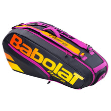 Load image into Gallery viewer, Babolot Pure Aero Rafa RH X6 Tennis Bag - Blk/Org/Pur
 - 1