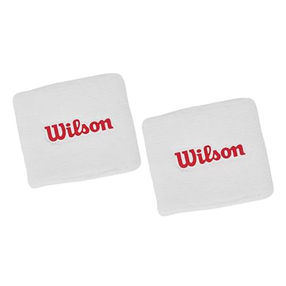 Wilson White Wristband 2-Pack