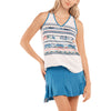 Lucky in Love Aegean Dreams White Womens Tennis Tank Top