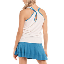 Load image into Gallery viewer, Lucky in Love Aegean Dream Wht Wmn Tennis Tank Top
 - 2