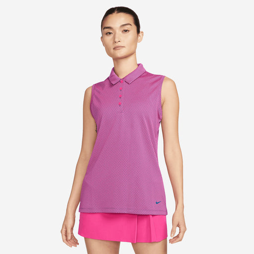 Nike Dri-FIT Victory Textured Womens Golf Polo - PINK PRIME 642/L
