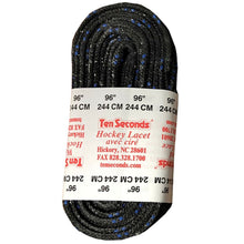 Load image into Gallery viewer, Ten Seconds Waxed Hockey Skate Laces - Black/120 IN
 - 1