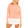 Lucky in Love Hype Peach Glow Womens Golf Pullover