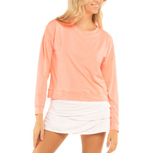 Load image into Gallery viewer, Lucky in Love Hype Peach Glow Womens Golf Pullover
 - 1