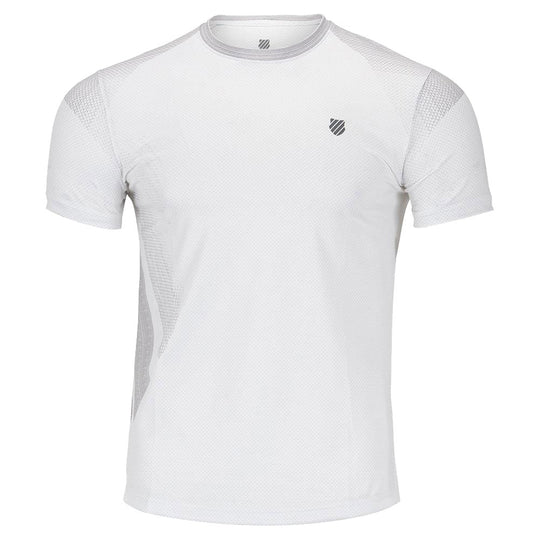 K-Swiss Surge White Mens Short Sleeve Tennis Shirt