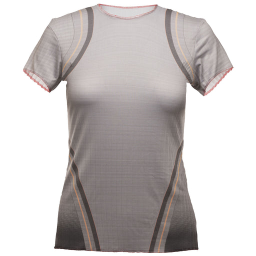 K-Swiss Pleated Crew Asphalt Women SS Tennis Shirt - ASPHALT 025/XL