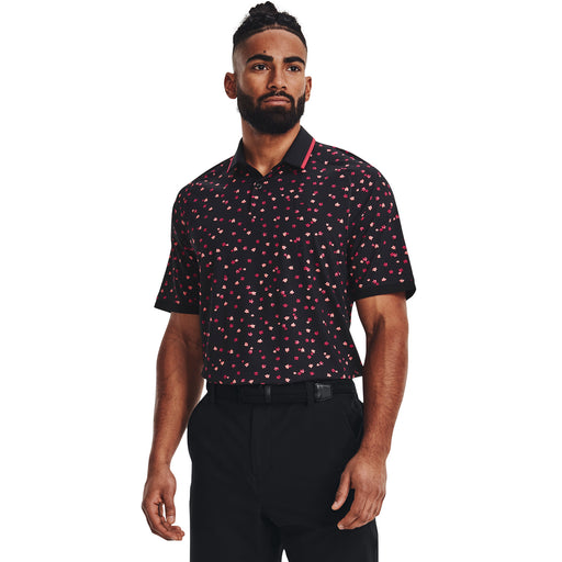 Under Armour Iso-Chill Floral Mens Golf Polo - BLACK 001/XXL