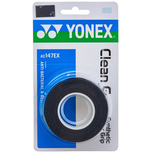 Yonex Clean Grap 3-Pack Tennis Overgrip - Cool Black