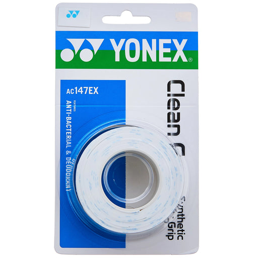 Yonex Clean Grap 3-Pack Tennis Overgrip - White/Sky Blue