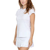 Sofibella White Racquet Short Sleeve White Womens Tennis Shirt