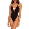 Isabella Rose Lucca High Leg Black One Piece Womens Swimsuit