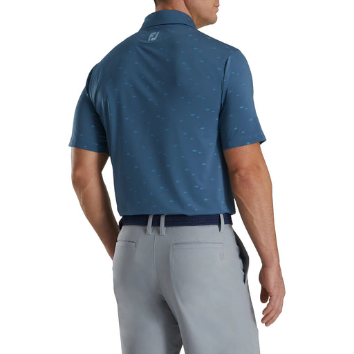 FootJoy School of Fish Print Lisle Mens Golf Polo