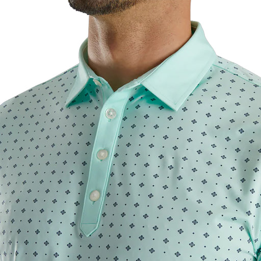 FootJoy Athletic Fit Deco Print Mint Men Golf Polo