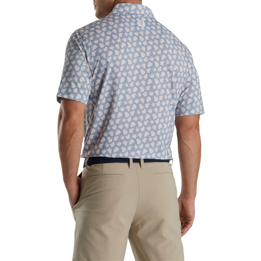 FootJoy Shadow Palm Print Lisle Gy Mens Golf Polo