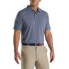 FootJoy Push Play Print Lisle Knit Graphite Mens Golf Polo