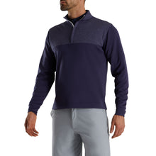 Load image into Gallery viewer, FootJoy Heather Yoke Navy Mens Golf 1/2 Zip - Navy/XXL
 - 1