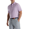 FootJoy Triple Pinstripe Lisle Lavender Mens Golf Polo