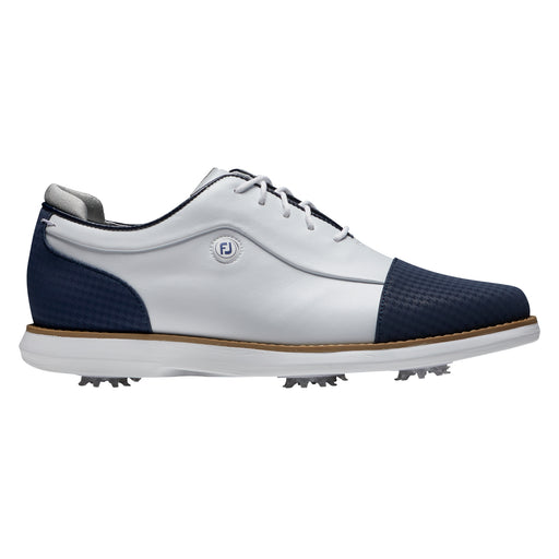 FootJoy Traditions Cap Toe Womens Golf Shoes - White/Navy/B Medium/11.0
