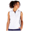 NVO Basia White Womens Sleeveless Golf Polo