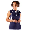 NVO Maxine Mock Navy Womens Golf Polo