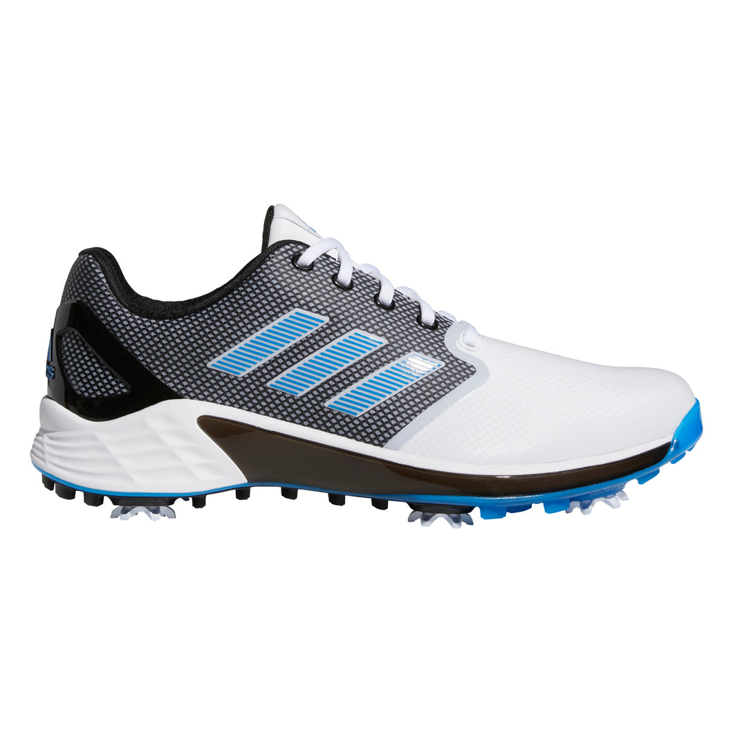 Adidas ZG21 White-Blue Mens Golf Shoes - WHT/BLU/BLK 100/D Medium/12.0