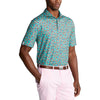 RLX Ralph Lauren Printed Lightweight Airflow Jersey Floral Green Mens Golf Polo